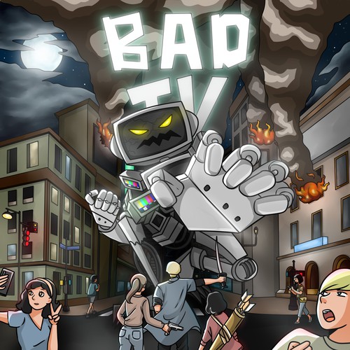 Bad Tv EP Artwork Design by elderllama