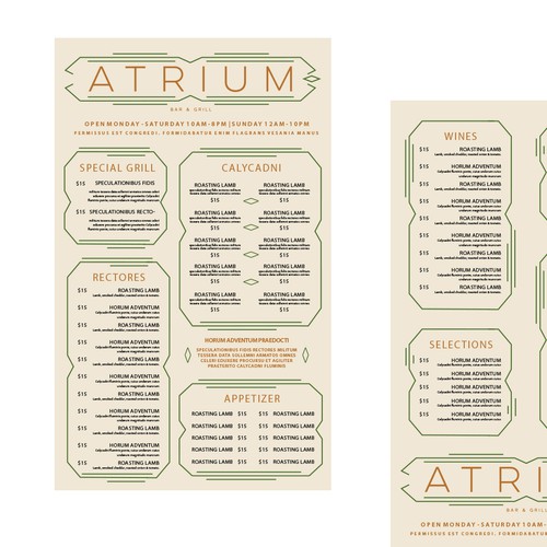 upscale bar and grill menu design Design von mdcreation