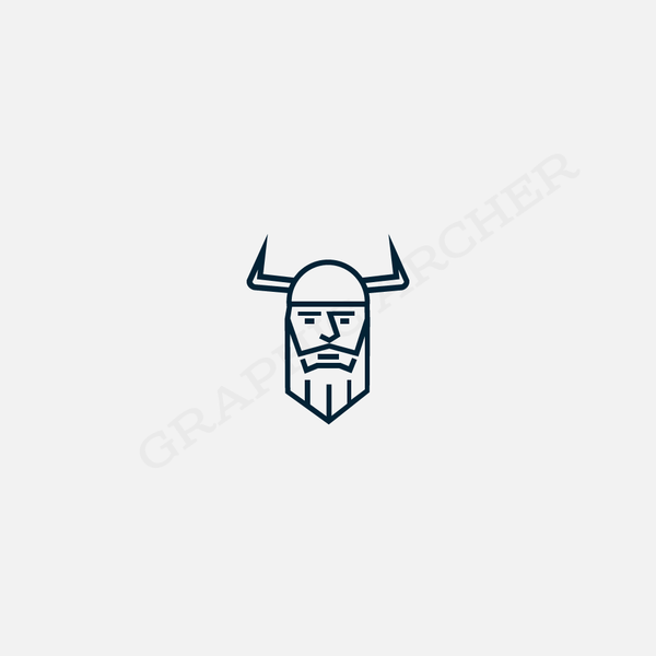 Viking warrior head logo For Sale