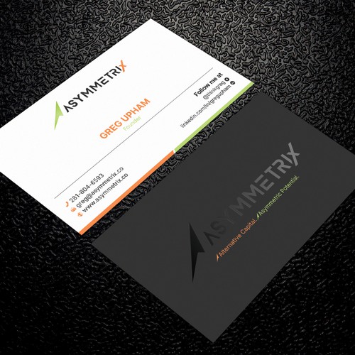 Design a cool, edgey but sophisticated business card for an alternative investment firm. Design von ™SF_Design™