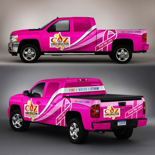 Breast Cancer Awarness Truck! Design by ArcDesignz