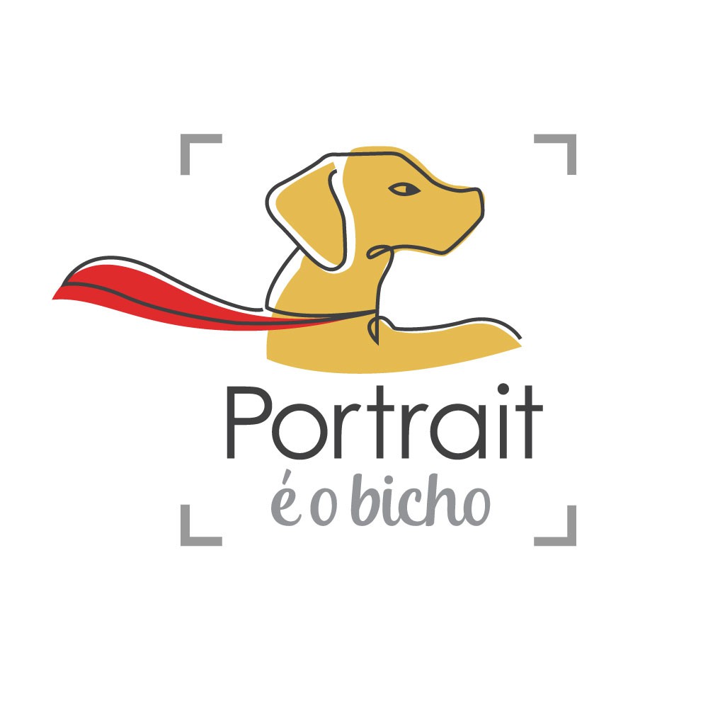 Portuguese logo with the title 'Logo concept for a pet photographer.'
