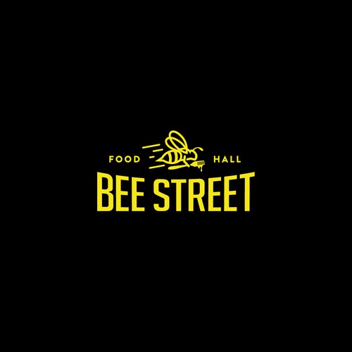 BeeStreet - a ghost kitchen Food Hall logo! Design by KLBRS