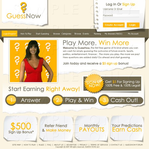 Design by skywavelab titled "Redesign of Online Game Site- Design Coded or Uncoded Template"