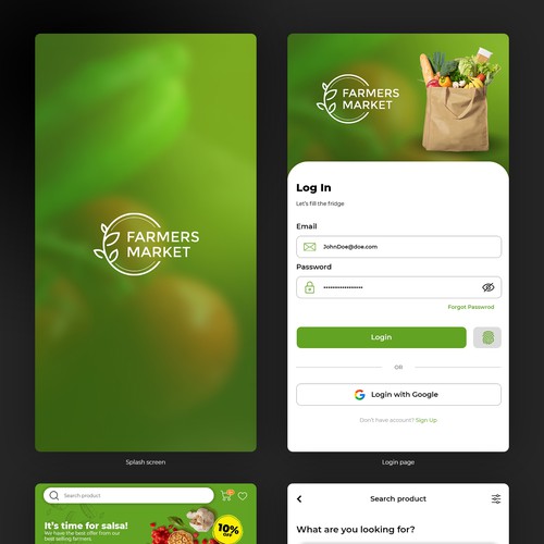 Farmers Market App Design von Blissful ✨ Pixels