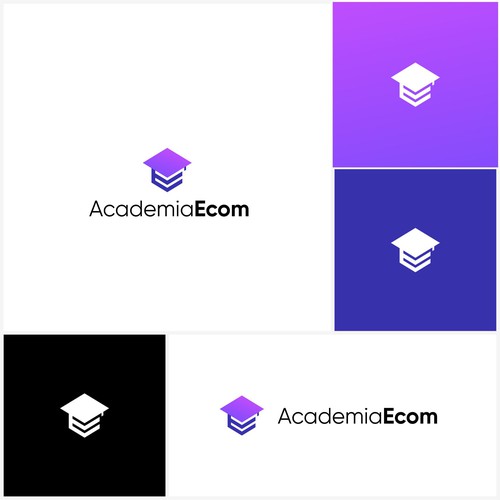Academia Ecom - Logo For Online Ecommerce Learning Center Design by @fakfokhufu