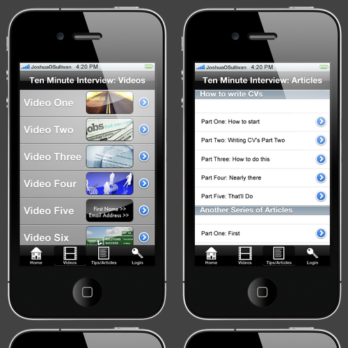 10minuteinterviewprep.com needs a new app design Design por JoshuaOSullivan