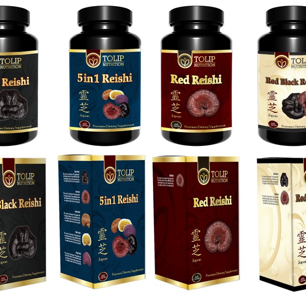 labels for Japanese Reishi Supplements