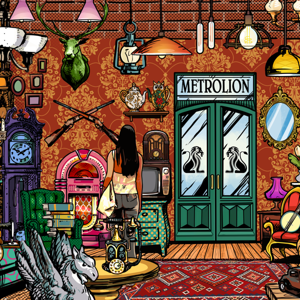 interior design of an antique shop