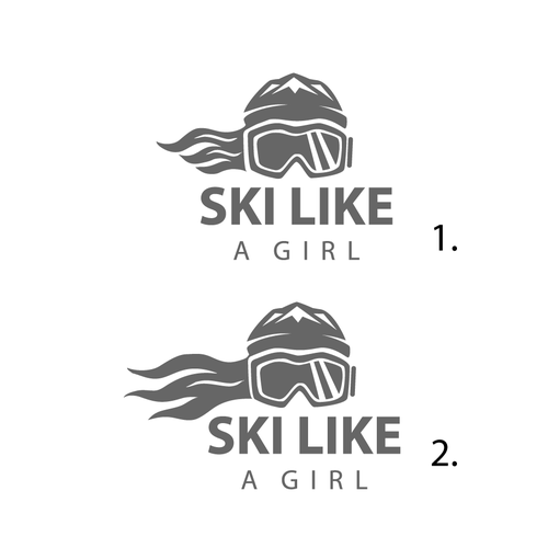 a classic yet fun logo for the fearless, confident, sporty, fun badass female skier full of spirit Diseño de PUJYE-O