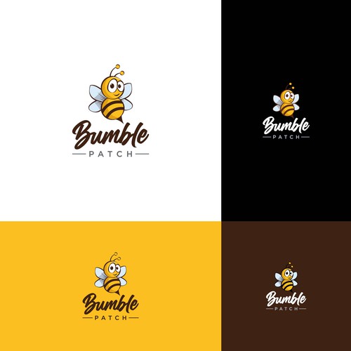 Bumble Patch Bee Logo Design by sand ego