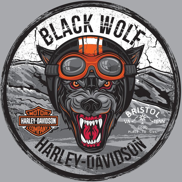 Design by milomilo titled "Black Wolf Harley-Davidson New Logo"