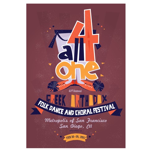 Greek Folk Dance and Choral Festival Annual Logo Design by Cheryl Francis