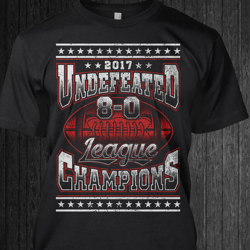 Design a cool t-shirt for a middle school football championship