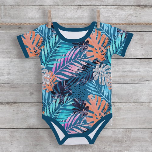 Illustrations to print onto a baby clothing- onesie, nursing cover, headbands, leggings..etc Design by 88dN