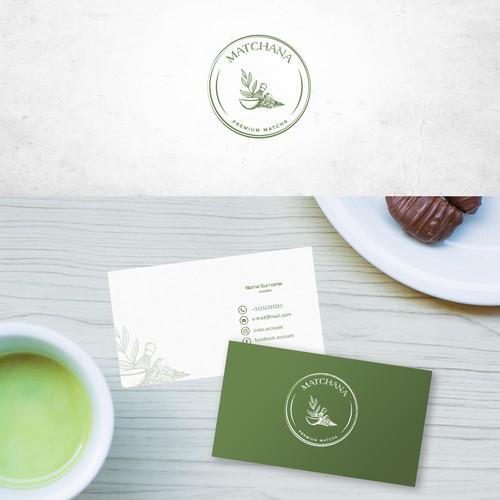 Looking for a Standout Brand Starter Pack to Attract Premium Matcha Enthusiasts for 'Matchana' Design by ne_padamo