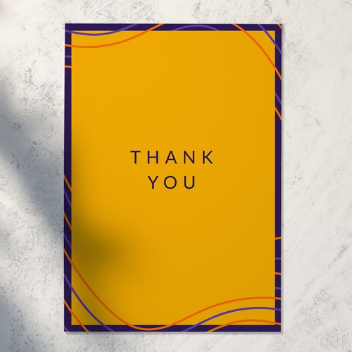 Thank you card design Design réalisé par Hanifa design