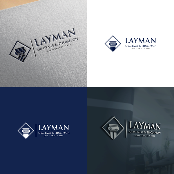 Design by Mark Hope titled "Layman, Armitage & Thompson | Law Firm. Est. 1956"
