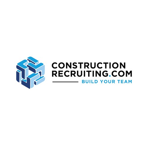 constructionrecruiting.com logo to appeal to construction companies who need to find great talent Design by Light and shapes