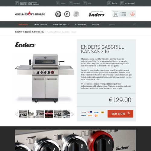 Online-Shop Design: New design for grill-profi-shop.de Diseño de brunomendes