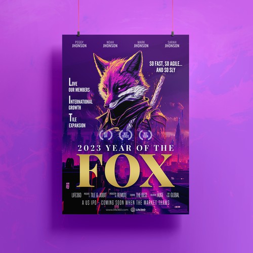 Life360 2023 Year of the Fox Poster Design by djokosoe