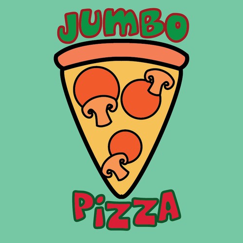 Jumbo Pizza logo Design by White Unicorn