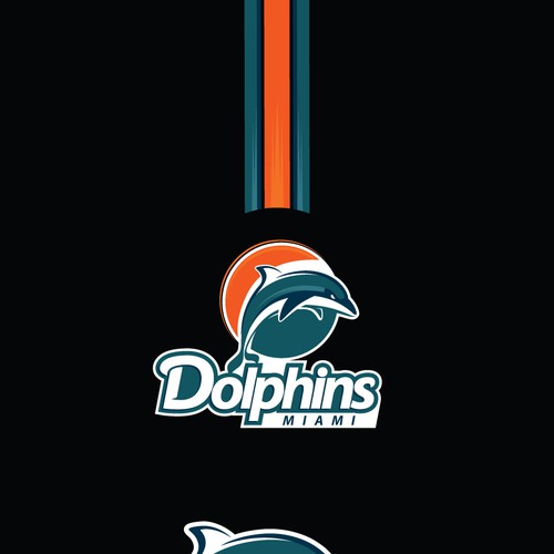 99designs community contest: Help the Miami Dolphins NFL team re-design its logo! Design by DmitryLebedev