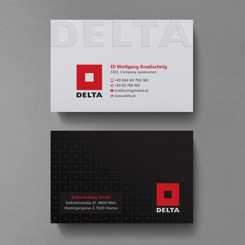 DELTA Business Card Relaunch Design by Birendra Chandra Das