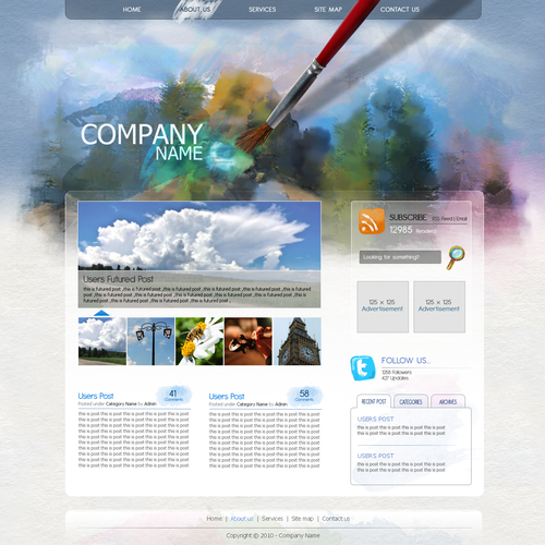 1-3 Page Website Template Design von vulesko