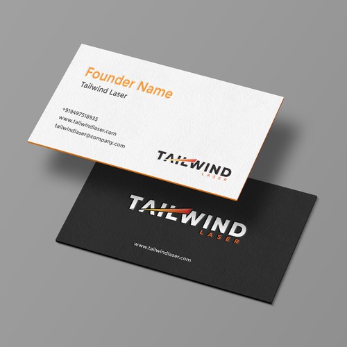 Creative logo and business card for laser engraver. Design by MyNike