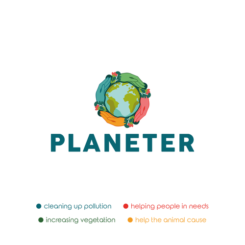 Create an inspiring logo for Positive Planet People Design by Ameline Studio