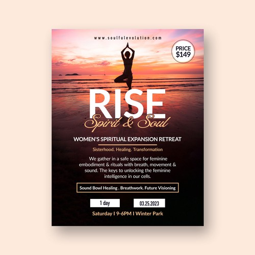 Spiritual Retreat Flyer Design by The Cloud Digital