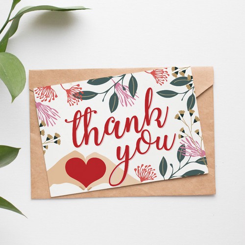 Thank you card design Réalisé par Pau Pixzel