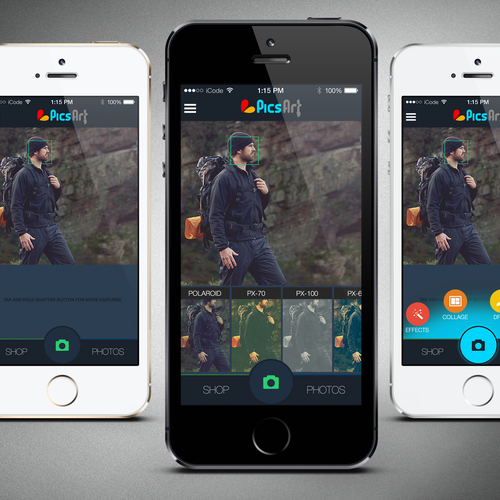 Award winning design for best in class mobile app PicsArt Design by muchanis