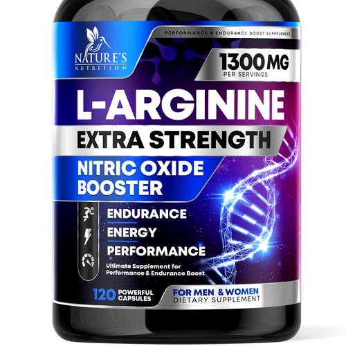 Powerful L-Arginine Capsules Design Needed for Nature's Nutrition Design by rembrandtjurin