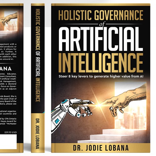 Man and Machine interaction - Book cover needed for Governance of Artificial Intelligence Réalisé par NoBoundaries