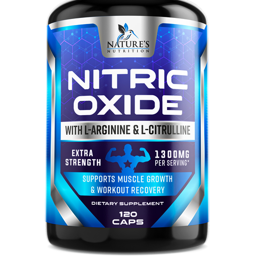 Nitric Oxide label design needed for Nature's Nutrition Design by ZAKIGRAPH ®