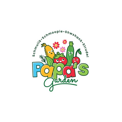 Fun garden logo for our kids to honor grandpa Design by anarisartwork