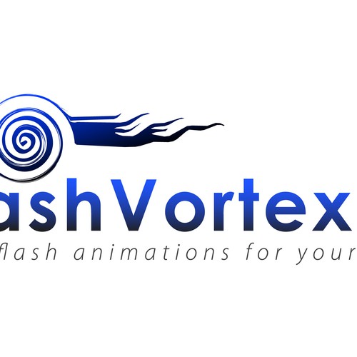 FlashVortex.com logo Design by maebird designs