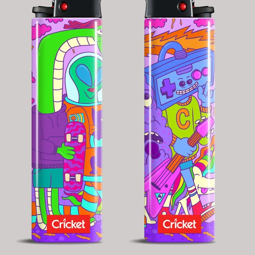 Create illustrations for a limited collection of Cricket Lighters (Multiple Winners) Design by Puding Vektor