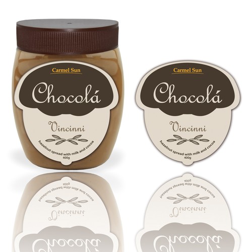 Modern Chocolate Hazelnut Spread Label Product label contest