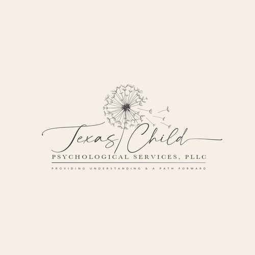 Hand-drawn dandelion logo for child psychologist Design by mikellyle