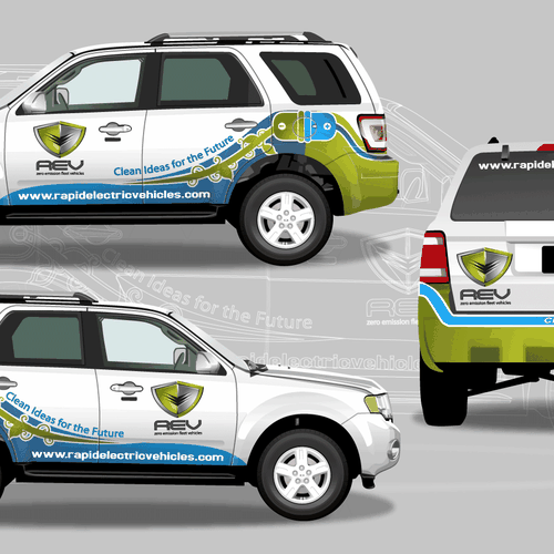 REV electric car vehicle wrap graphics Other Graphic Design contest