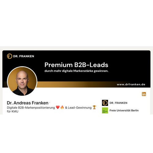 LinkedIn Header Image | B2B digital brand positioning and lead generation consultant Design by Anturium