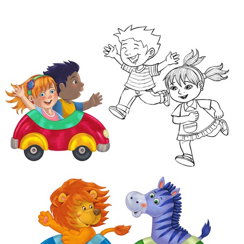 Create an interactive story telling set with board and characters Design von juankarp