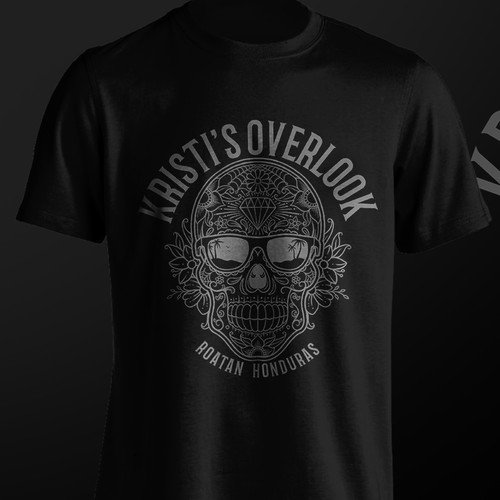 Sugar Skull t shirt-Kristi's Overlook Design by wargalokal