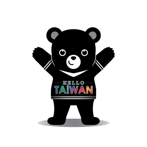 Hello Taiwan Black Bear Design by 3dami