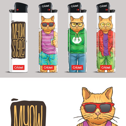 Create illustrations for a limited collection of Cricket Lighters (Multiple Winners) Design by zlup.