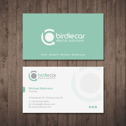 business card for company called birdie Design by Tcmenk