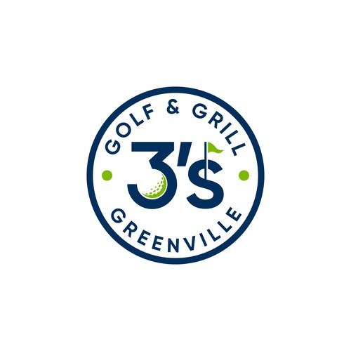 A logo for a fun, beautiful and affordable par-3 golf course. Design by Lyna✎